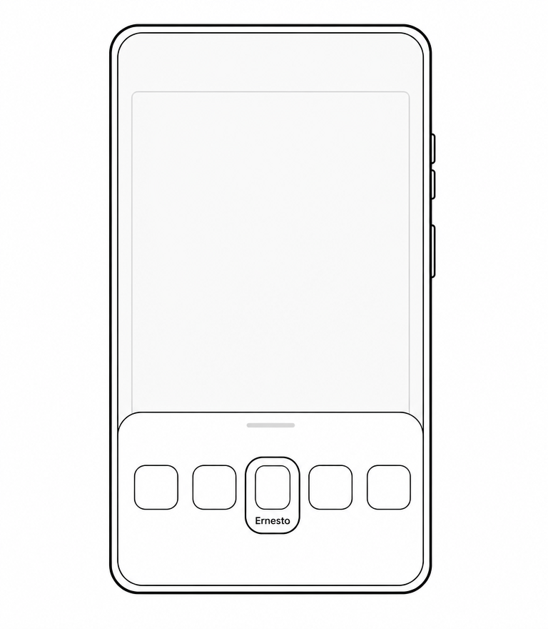Android share sheet with Ernesto highlighted among the app icons